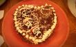 Valentijn chocolade aardbei taart
