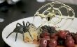 Spooky gesponnen suiker Spiderweb Dessert voor volwassenen