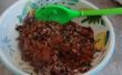 Snelle gezonde Lunch: Wild en bruine rijst met Ragu saus