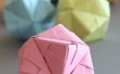 DIY Origami bal Sonobe stijl in pastell