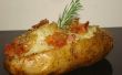 Spek en rozemarijn zout gebakken aardappel