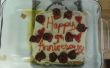Verjaardag Cake van het vlees met spek rozen