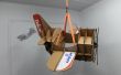 Kartonnen vliegtuig - uit 3D-model aan parade kostuum
