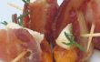 Geroosterd spek gewikkeld abrikozen