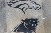 Super Bowl Fan trots tijdelijke Stencil