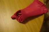 "Un-omkeren rubberen handschoenen zonder het aanraken van de vingers" techniek