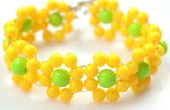 Spring van Jewelry Design-How to Make Beaded gele bloem armband