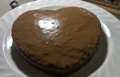 Eenvoudige chocolade hart taart