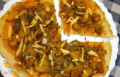 Rijst meel korst (Orotti) Pizza met Aloo(Potato) Masala