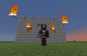 Minecraft muur van vuur pijlen
