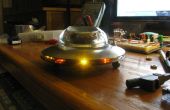 Steampunk bureaublad UFO met LED-verlichting Chasing