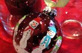 Hand Print Snowman lamp Decor cadeau voor kerst Kids