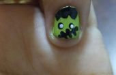 Halloween inspiratie nail art (Frankenstein)