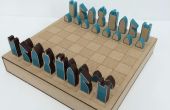 Moderne Lasergesneden schaakstukken