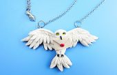 Harry Potter Hedwig Owl Polymer Clay ketting