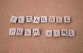 Push Pins Scrabble