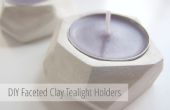 Geometrische facetten Clay Tea Light houders. 