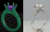 Aangepaste Platinum engagement ring-van CAD tot finish