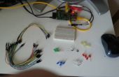 Charlieplexed 4 x 5 meerkleurige LED matrix gecontroleerd door Python op de Pi