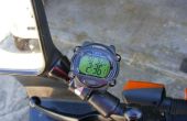 Spiegel van het motorfiets gemonteerd horloge