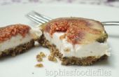 Vegan glutenvrij fig mini cheesecake bars! 