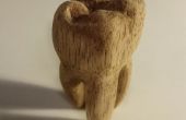 Gesneden houten tand