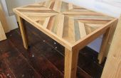 DIY rustiek salontafel met teruggewonnen hout