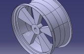 Instructies voor het ontwerpen van een wiel in CATIA V5