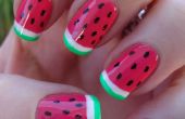 Schattig watermeloen nagel ontwerp voor de zomer! 