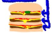 Goedkope triple cheeseburger van Macdonalds
