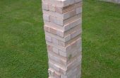 Giant "houten blok stapelen spel" toren