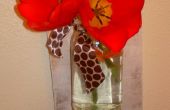 Drijvende vaas met tulpen