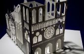 De Notre Dame kathedraal Pop-up kaart Kirigami Origamic het platform