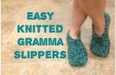 Eenvoudig gebreide Gramma Slippers