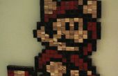 Gekleurd hout kubus Mario