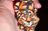 Orange Tiger Cat Sculpey Pendant