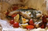 Bijna gebarbecued vis & gemengde groenten
