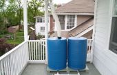 Systeem voor het verzamelen van regenwater van dubbele vat verheven