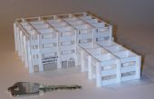De miniatuur gebouw Pop up kaart Kirigami Origamic het platform opvouwbare