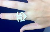 3D afgedrukt Plastic R5 Ring