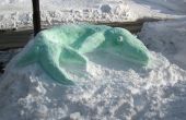 Snosasaurus: Een sneeuw beeldhouwkunst
