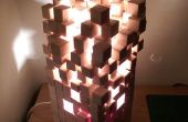 Houten pixel lamp