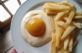 Nep ei en Franse frietjes: Perzik yoghurt en Apple