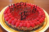 Chocolade framboos verjaardag Cheesecake
