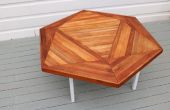 Geometrische patroon schroot houten salontafel