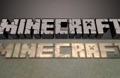 3D verbrand/gesneden houten Minecraft logo