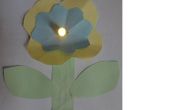 LED flower briefkaart voor kinderen. 