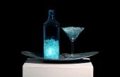 Glas Martini Nachtlampje met Auto licht gevoel