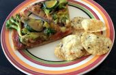 Quinoa Pizza met Broccoli en courgette Topping (geen meel Pizza)