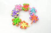 Super gemakkelijk DIY elastiekje Jewelry-Making Candy kleur bloem Loom armbanden